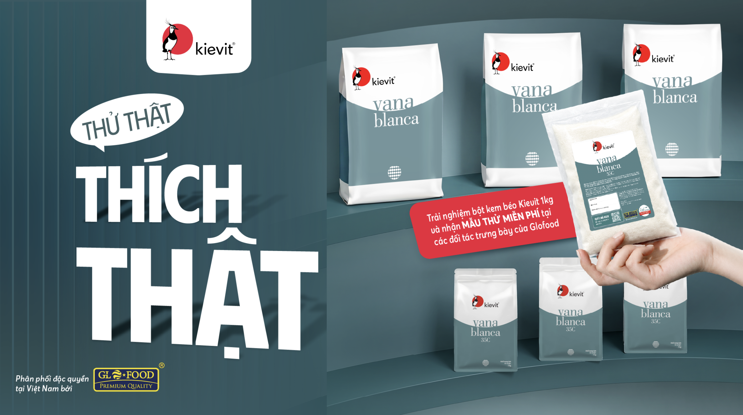 Thử Thật – Thích Thật: Trải nghiệm bột kem béo Kievit 1kg và nhận mẫu thử tại đại lý GLOFOOD