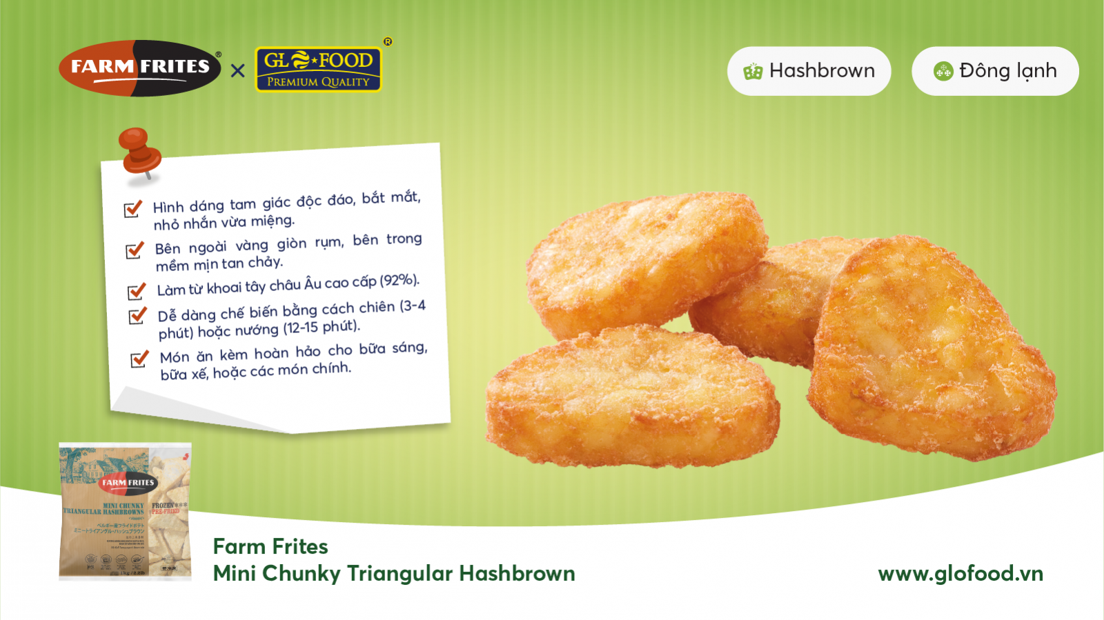 Farm Frites Mini Chunky Triangular Hashbrown
