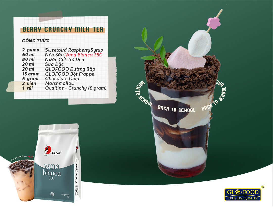 berry crunchy milk tea