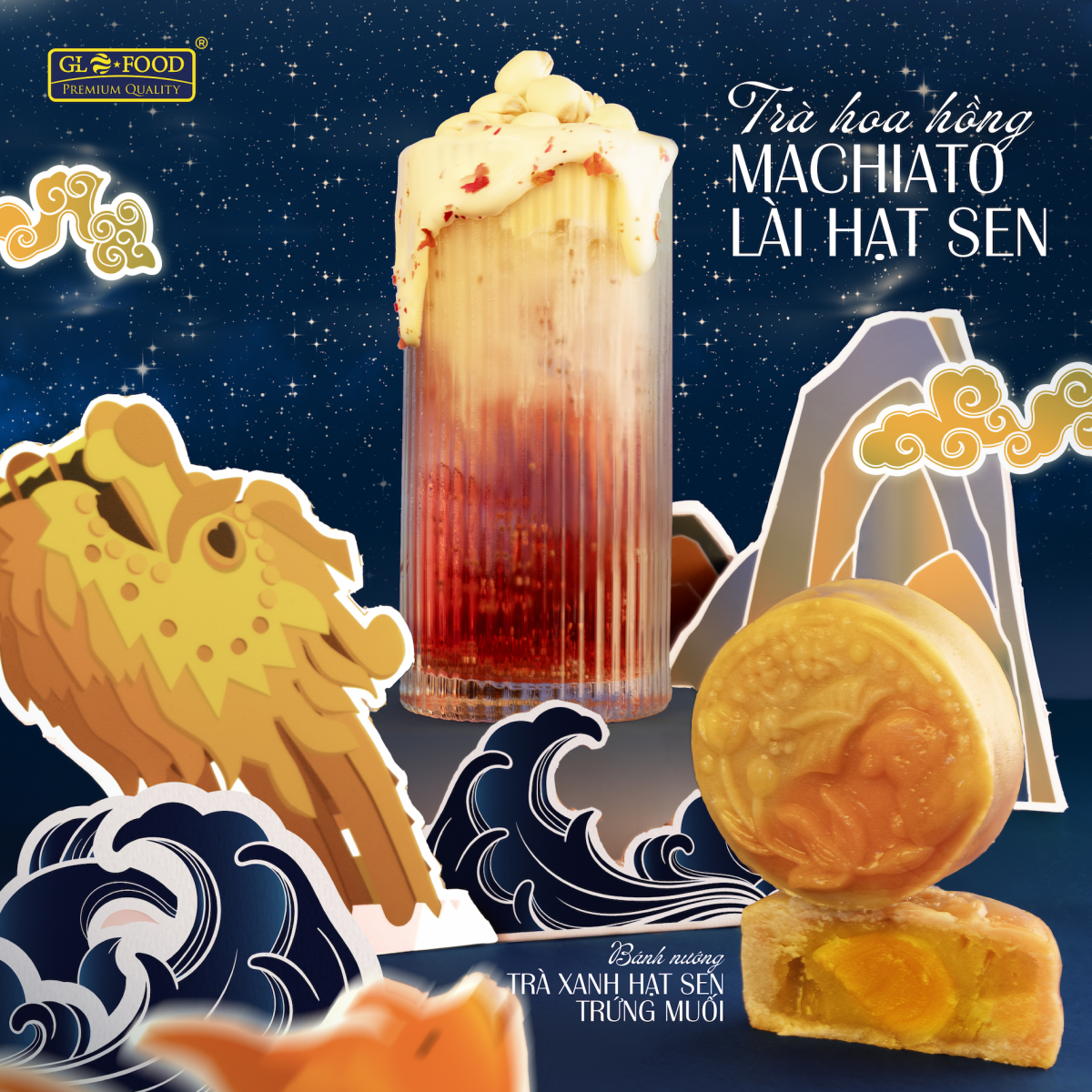 tra hoa hong hat sen