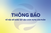 THÔNG BÁO VỀ VIỆC BỔ SUNG VẬT LIỆU CHỨA ĐỰNG SẢN PHẨM SYRUP SWEETBIRD